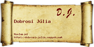 Dobrosi Júlia névjegykártya