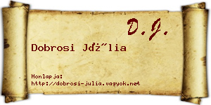 Dobrosi Júlia névjegykártya