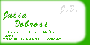 julia dobrosi business card